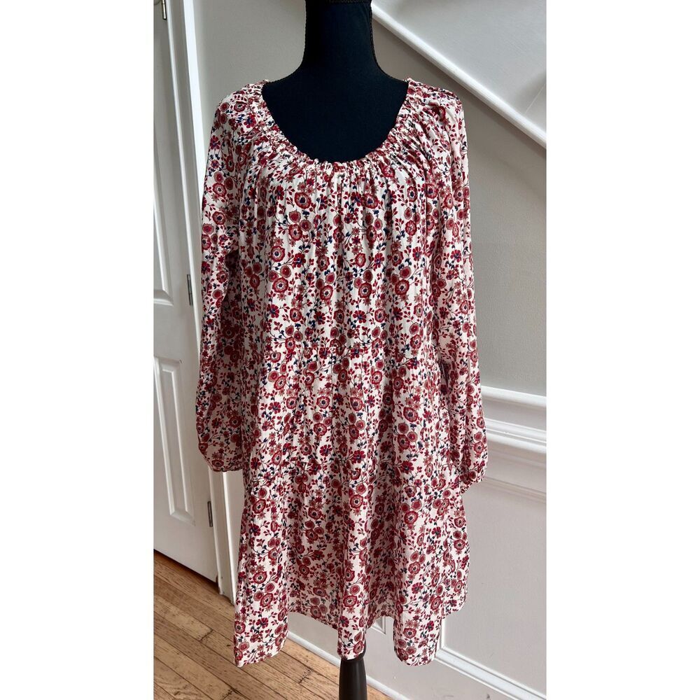 NWOT XiRENA Dalyn Neutral Floral Woman's Peasant Dress - Size M.
